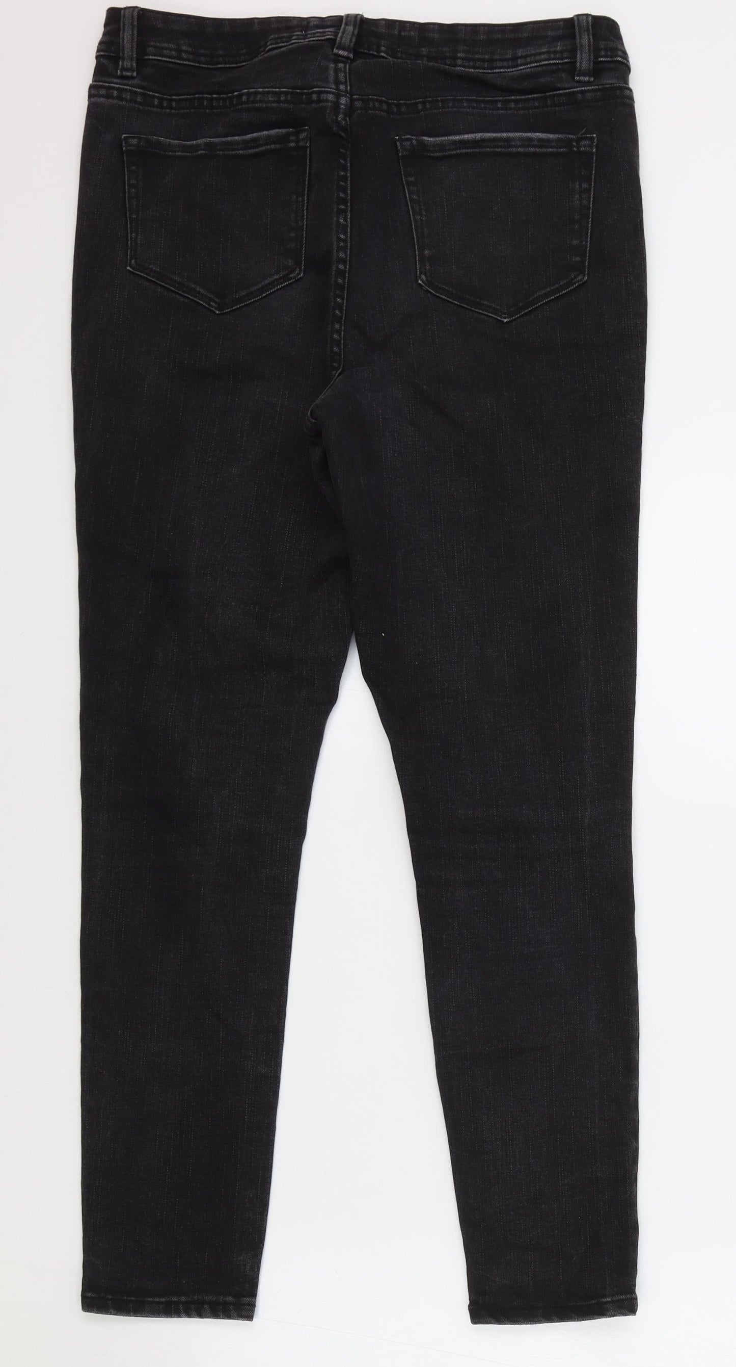 George Womens Black Cotton Skinny Jeans Size 30 in L28 in Regular Zip