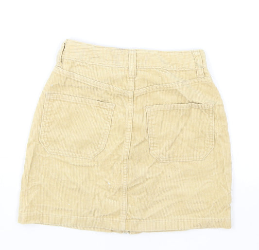 Hollister Womens Brown Cotton A-Line Skirt Size 23 in Zip