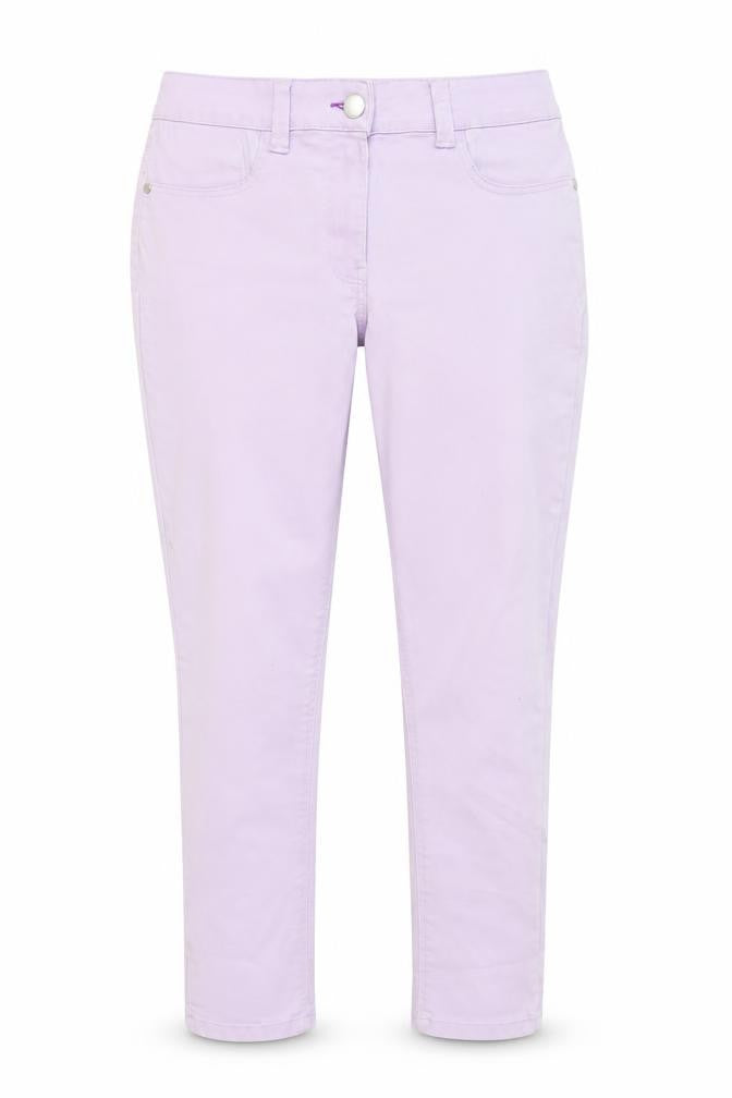 Womens UK Size 12 M&Co Regular Fit Skinny Purple Jeans