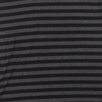 NEXT Womens Grey Striped Viscose A-Line Size 14 Boat Neck Pullover