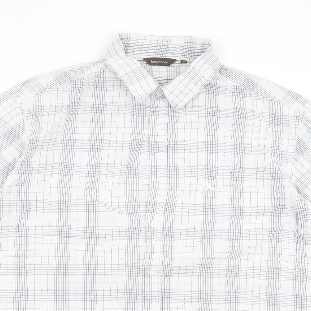 Mens UK Size XL Hawkshead White  Button-Up Short Sleeve Casual Shirt