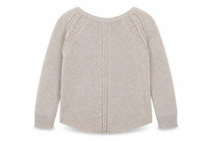 H.Trend Womens Beige Boat Neck Acrylic Pullover Jumper Size S