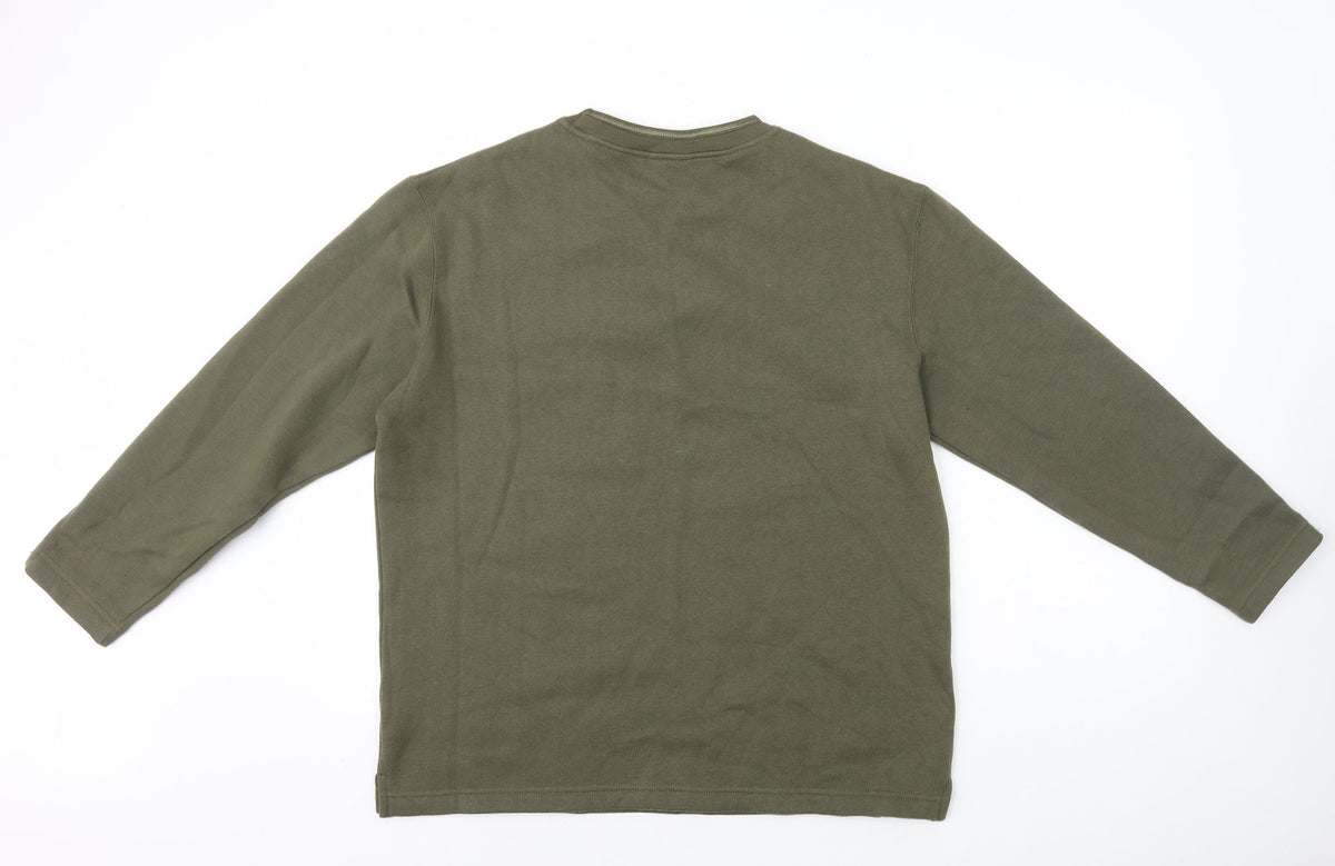 Para Mens Green Polyester Pullover Sweatshirt Size S - Size S/M