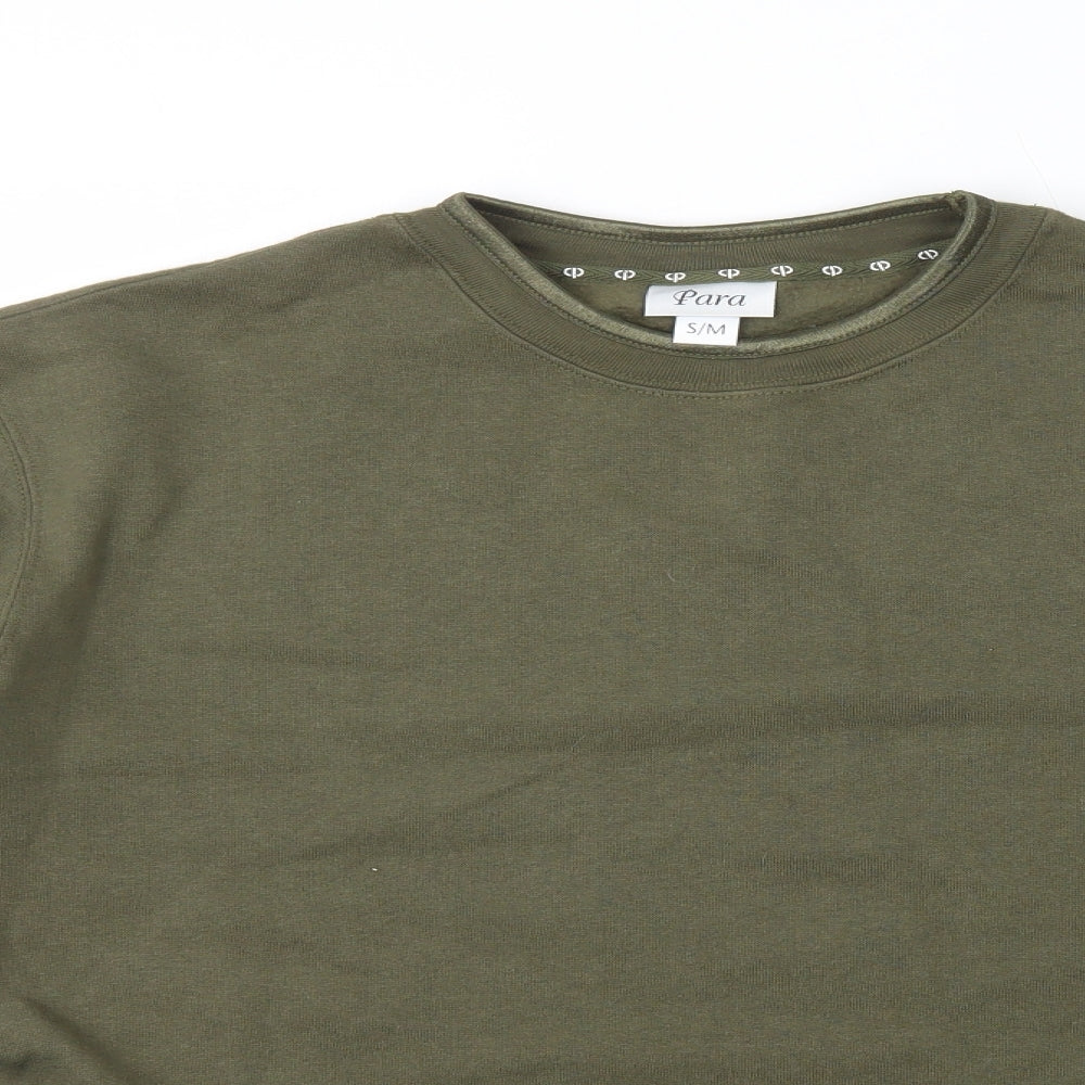Para Mens Green Polyester Pullover Sweatshirt Size S - Size S/M