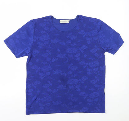 Womens UK Size L Holmewood Blue Basic T-Shirt