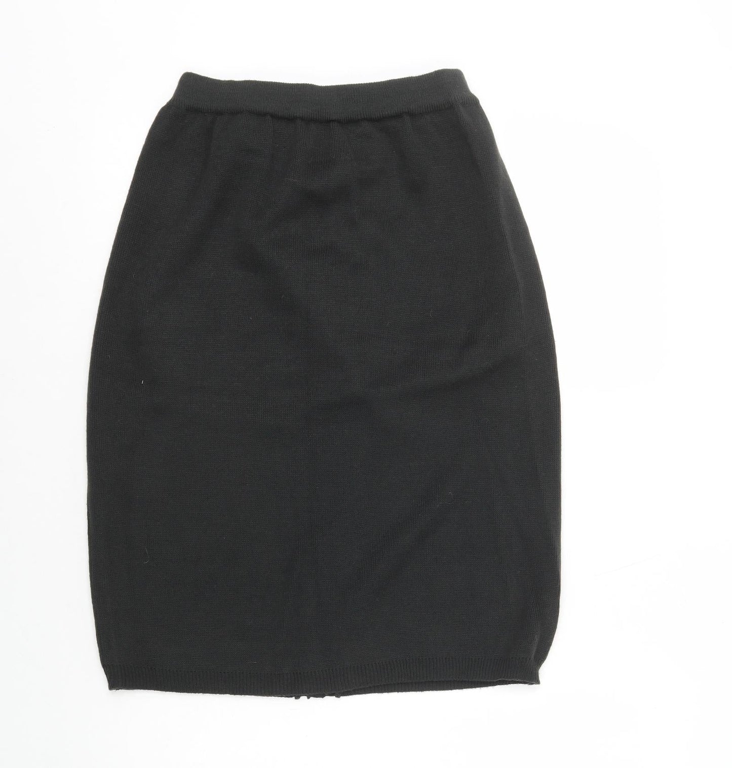 Link Fashion Womens Black Acrylic Straight & Pencil Skirt Size M - Buttons on Back