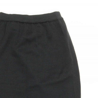 Link Fashion Womens Black Acrylic Straight & Pencil Skirt Size M - Buttons on Back