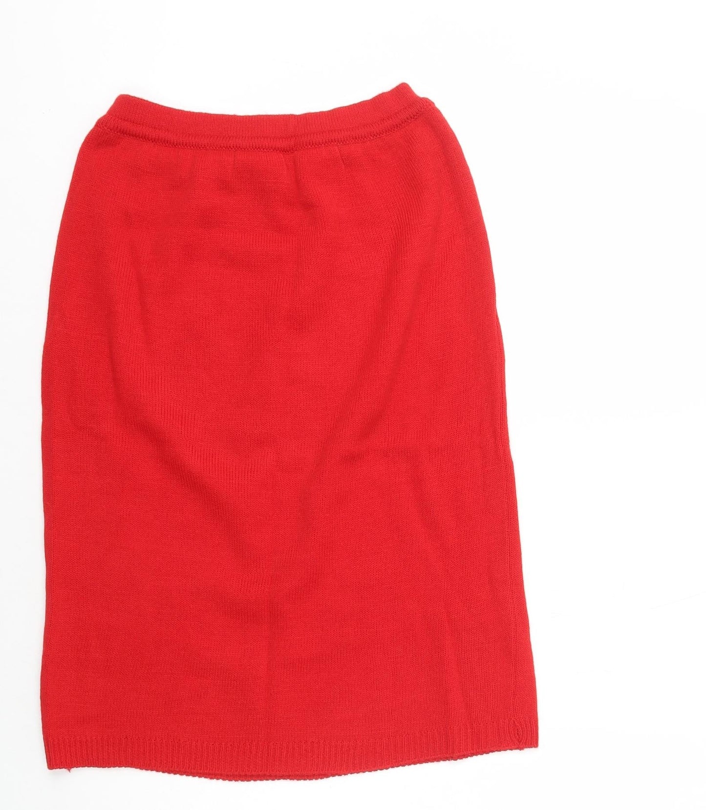 Link Fashion Womens Red Acrylic Straight & Pencil Skirt Size S