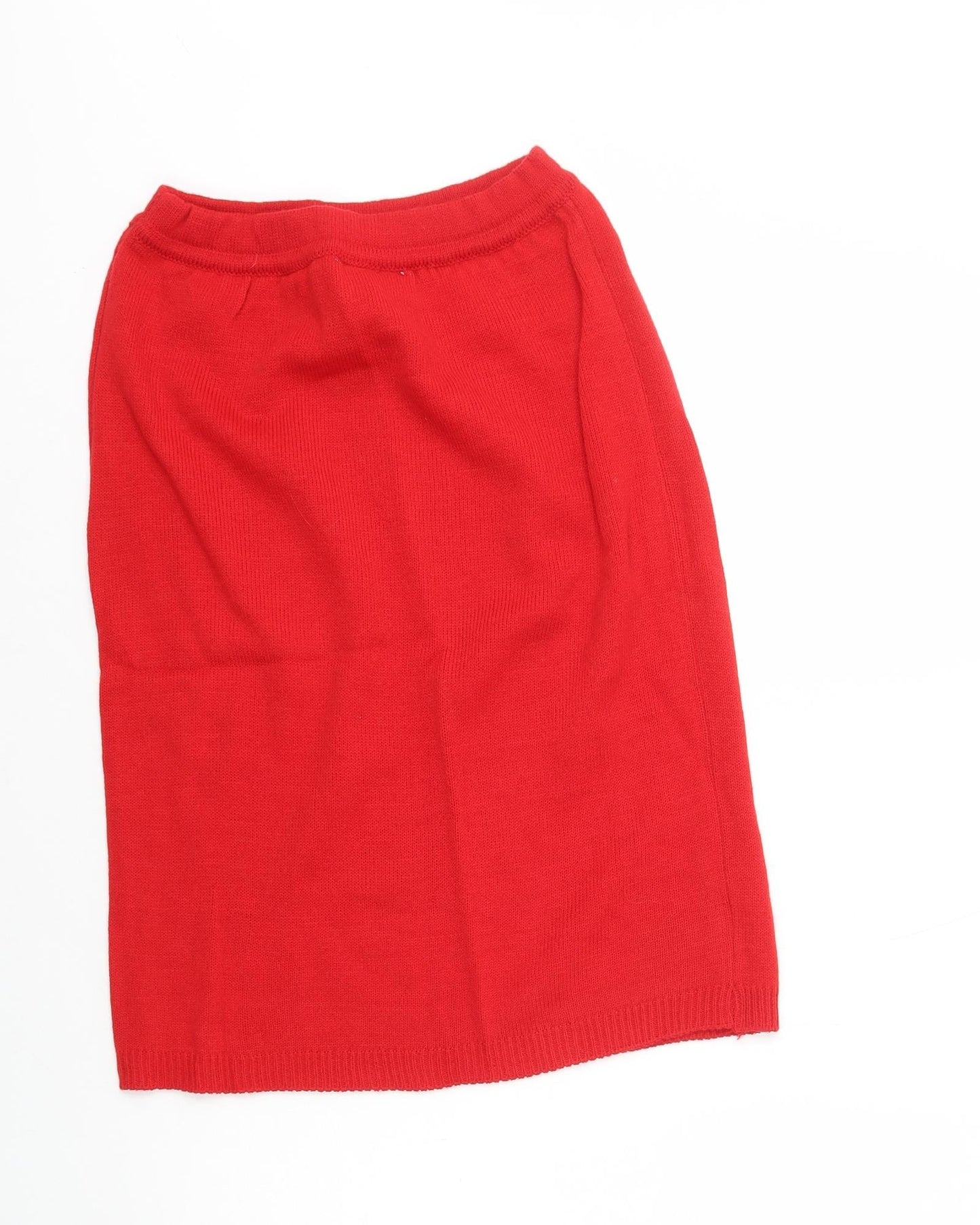 Link Fashion Womens Red Acrylic Straight & Pencil Skirt Size S