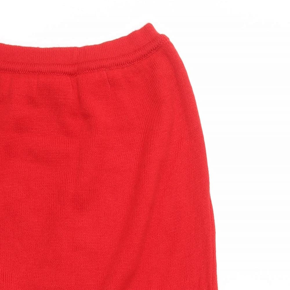 Link Fashion Womens Red Acrylic Straight & Pencil Skirt Size S