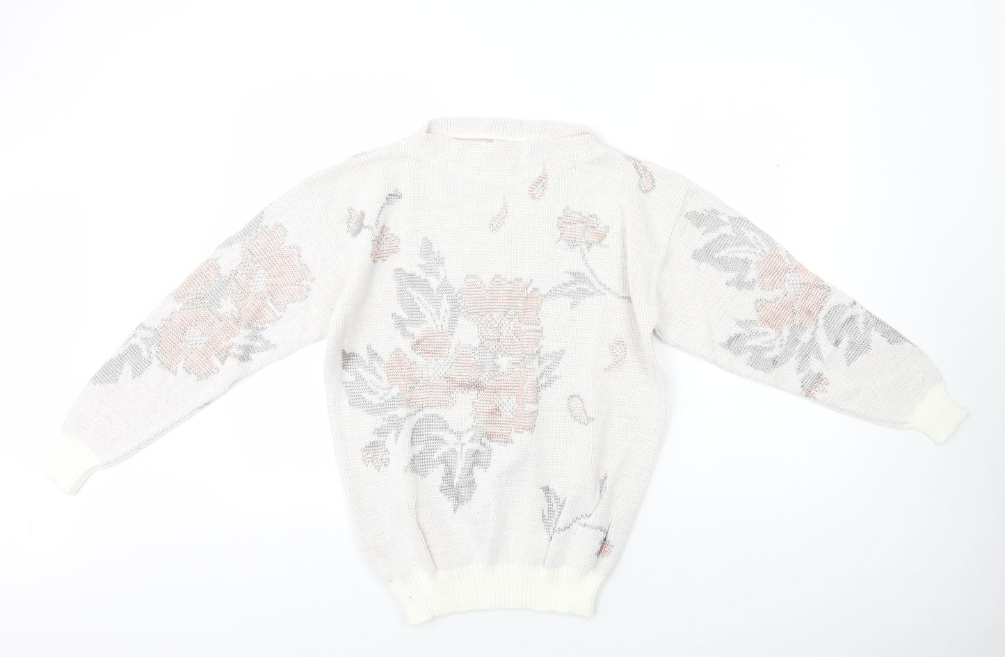 Womens UK Size 10 Preworn White Pullover Jumper