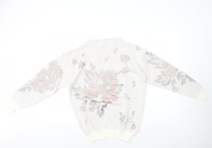 Womens UK Size 10 Preworn White Pullover Jumper