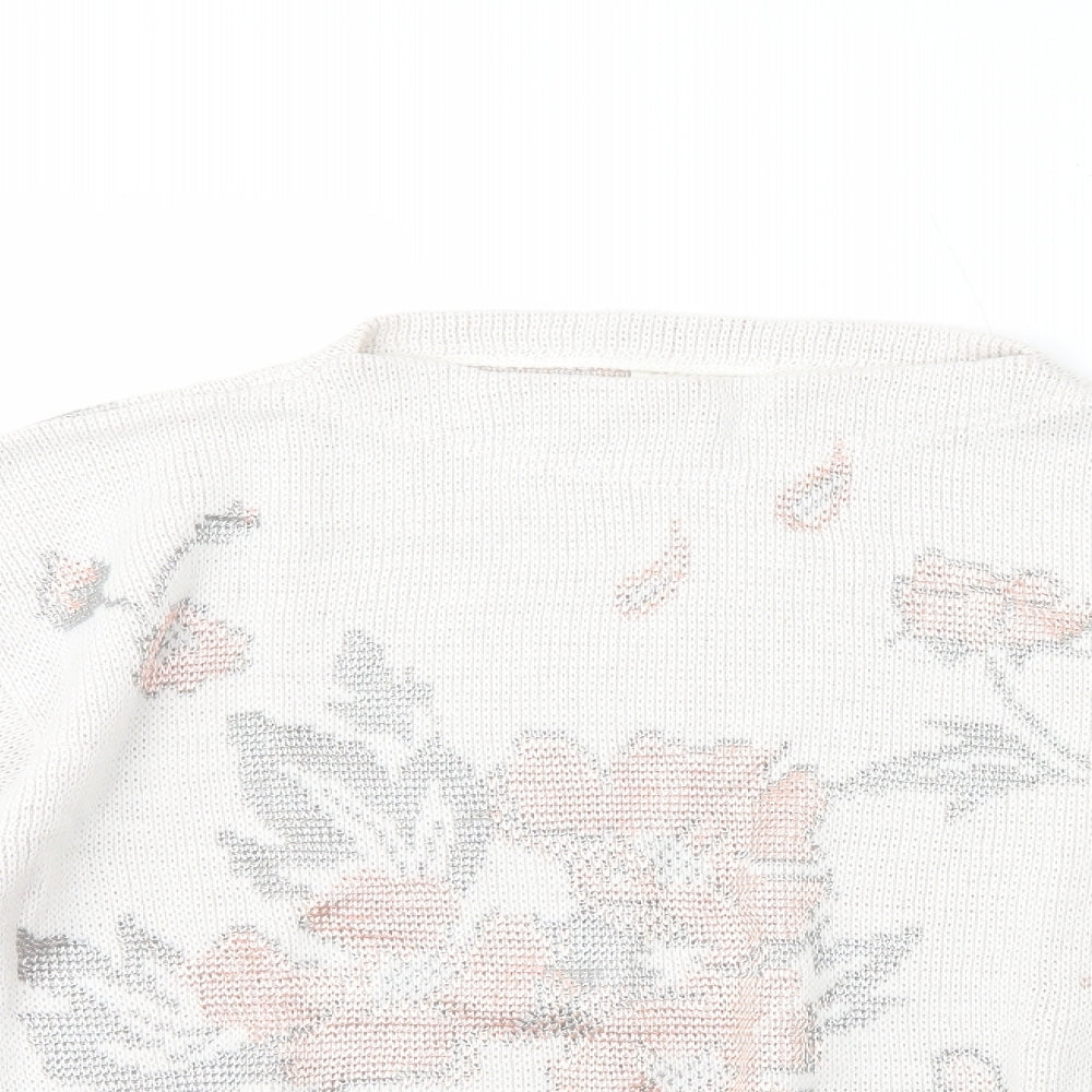 Womens UK Size 10 Preworn White Pullover Jumper