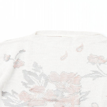 Womens UK Size 10 Preworn White Pullover Jumper