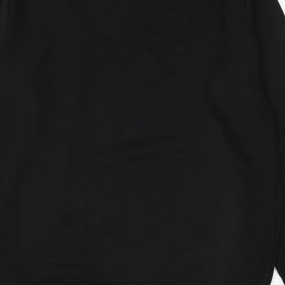 D Project Mens Black Mock Neck Polyester Pullover Jumper Size L