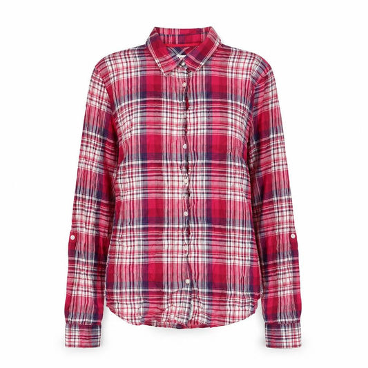 Aeropostale Womens Pink Plaid Cotton Basic Button-Up Size M Collared