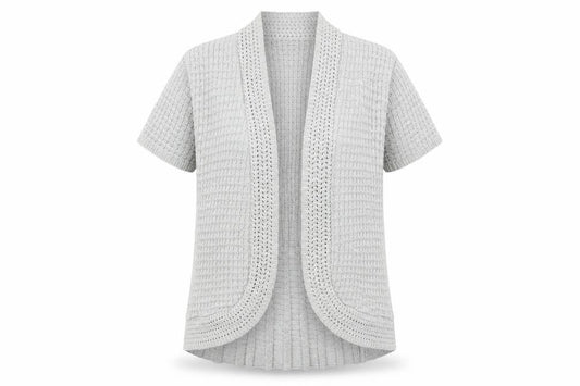 Pure & Natural Womens Grey V-Neck Cotton Cardigan Jumper Size M