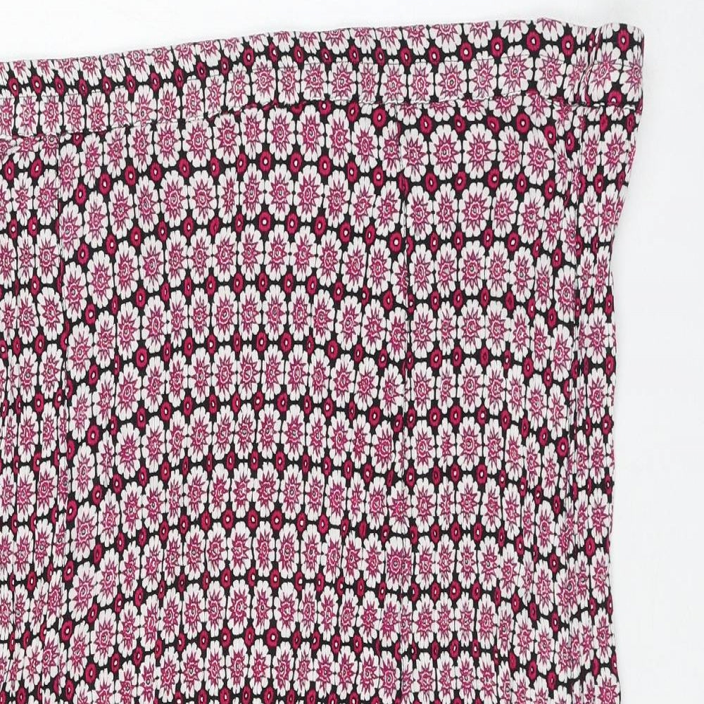 Damart Womens Multicoloured Geometric Polyester Straight & Pencil Skirt Size 38 in