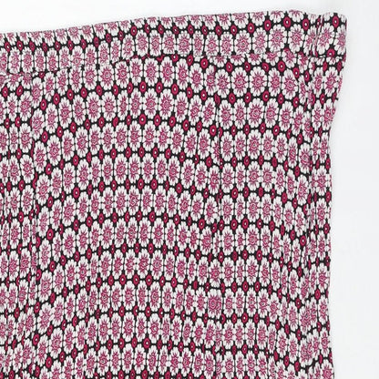 Damart Womens Multicoloured Geometric Polyester Straight & Pencil Skirt Size 38 in