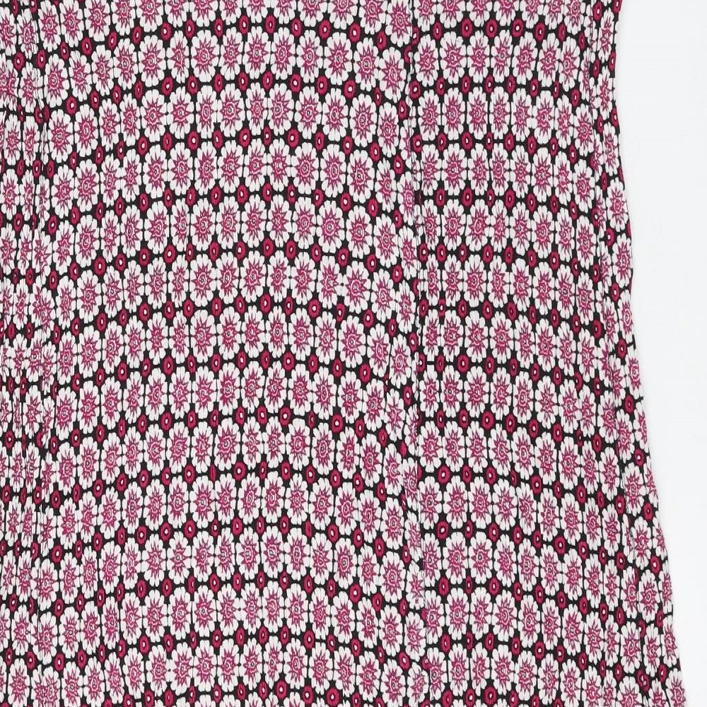 Damart Womens Multicoloured Geometric Polyester Straight & Pencil Skirt Size 38 in