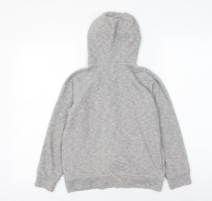 Matalan Boys Grey Cotton Full Zip Hoodie Size 10 Years Zip