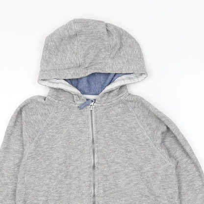 Matalan Boys Grey Cotton Full Zip Hoodie Size 10 Years Zip