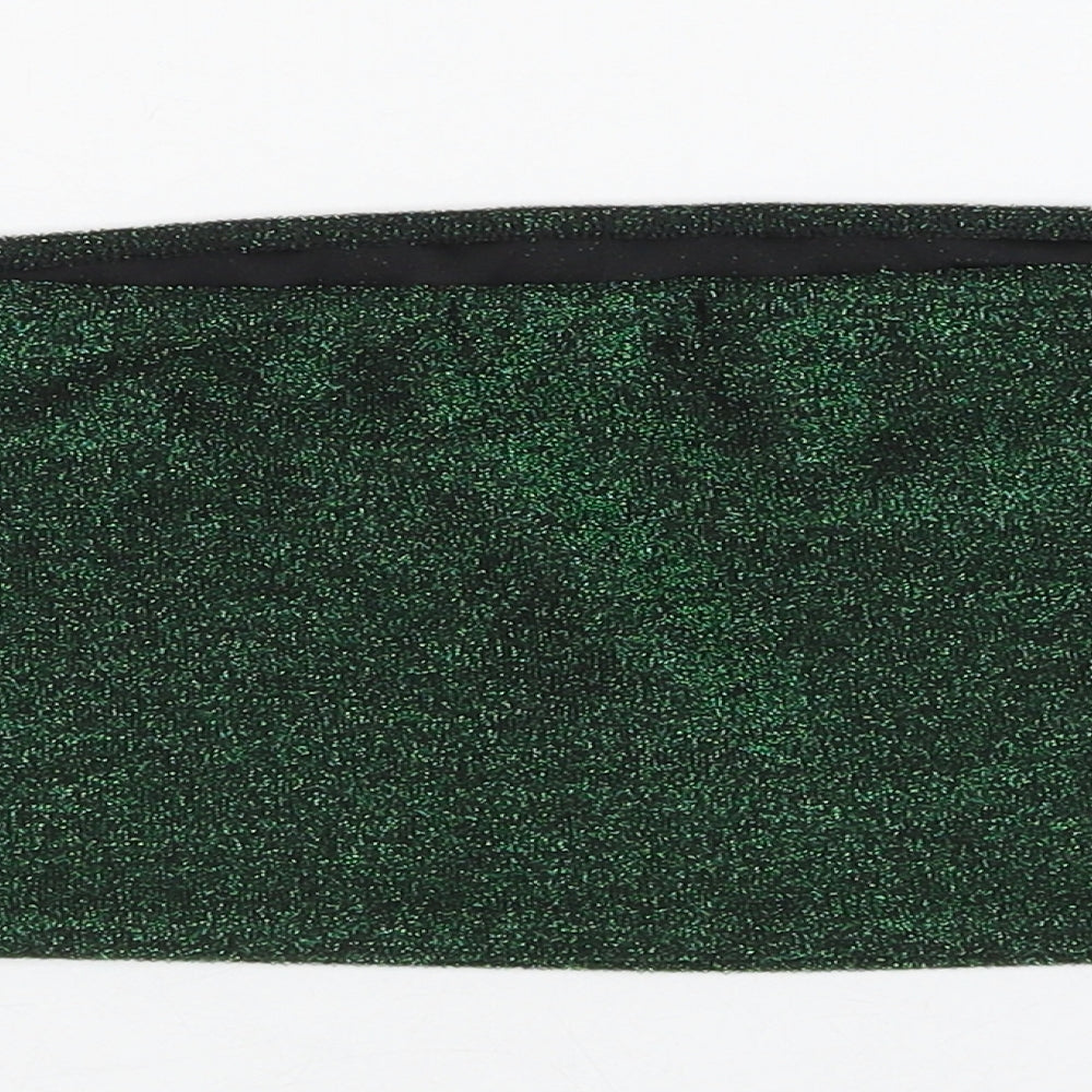 I SAW IT FIRST Womens Green Polyester Cropped Tank Size 12 Off the Shoulder