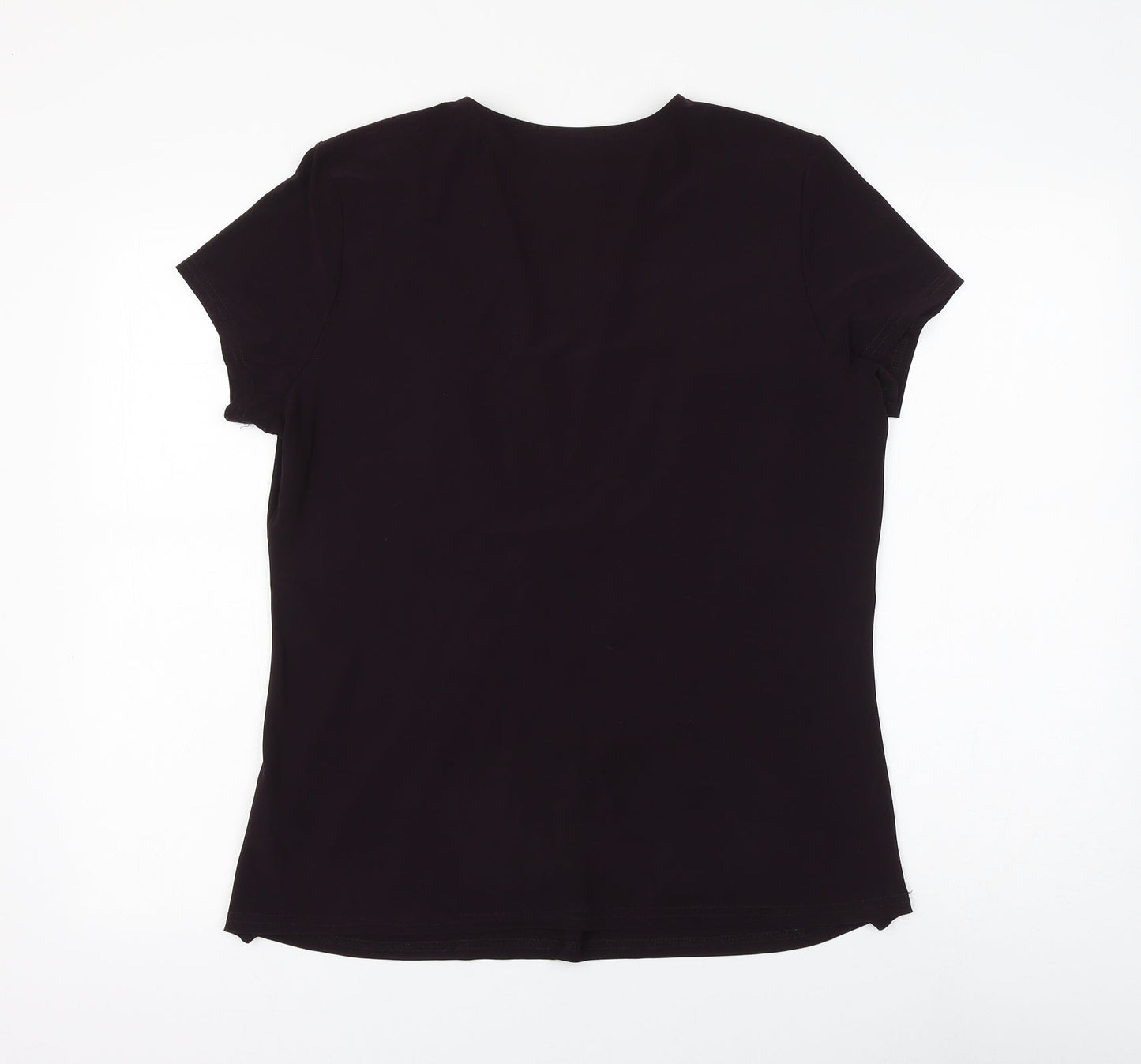 Womens UK Size 16 BASSINI Purple Basic Blouse