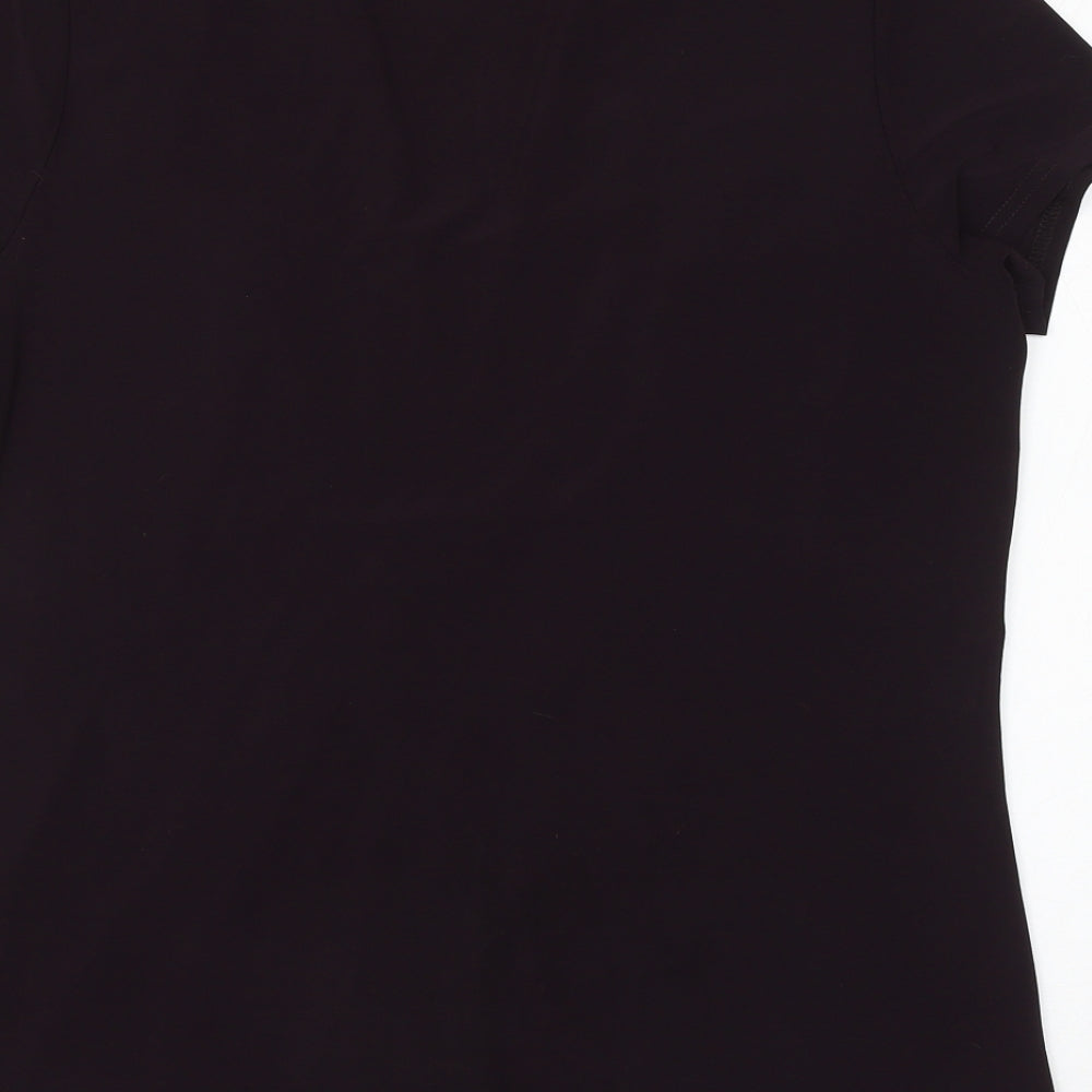 Womens UK Size 16 BASSINI Purple Basic Blouse