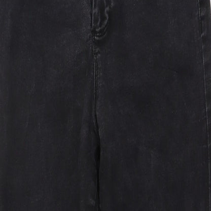 Denim & Co. Womens Grey Cotton Skinny Jeans Size 14 L26 in Regular Button