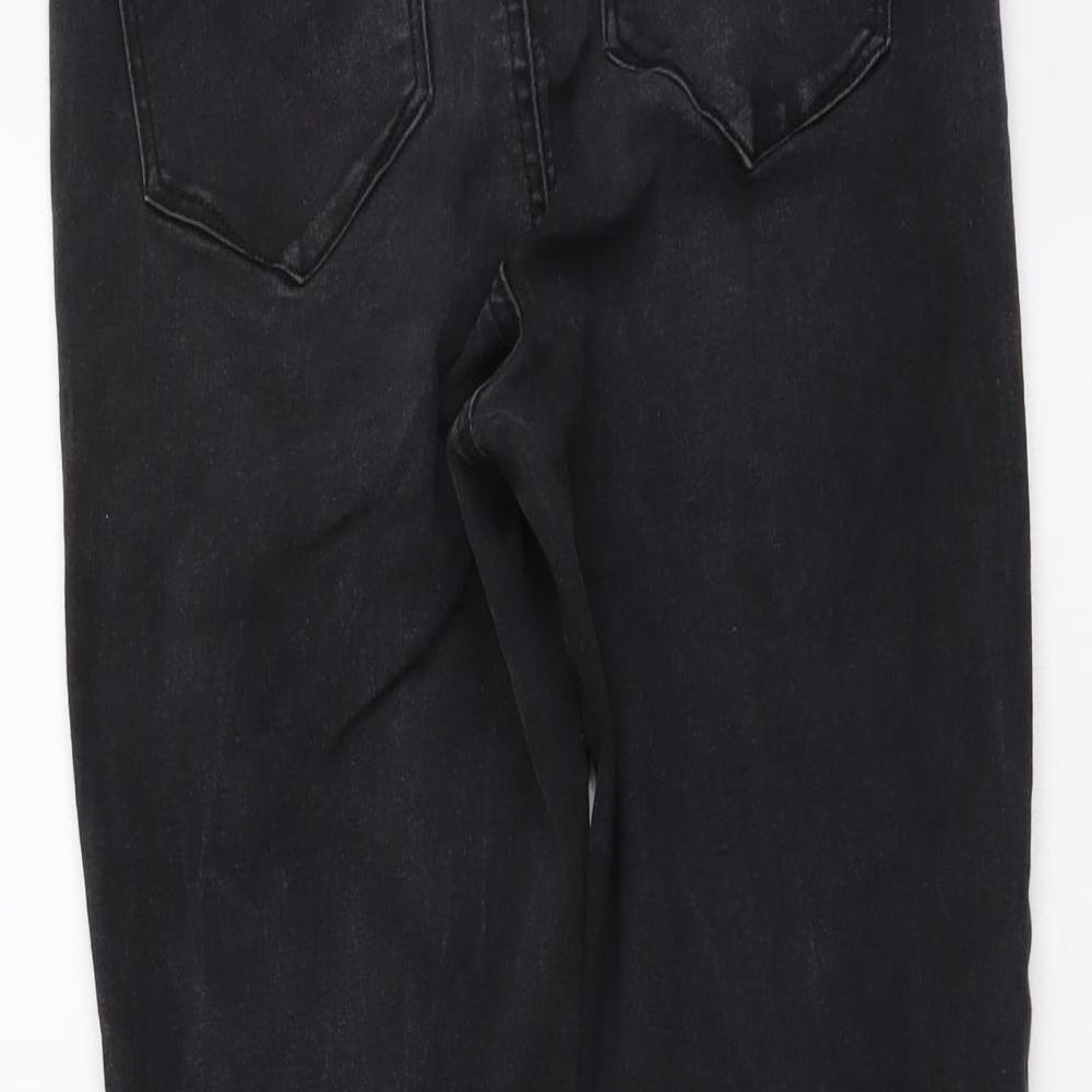 Denim & Co. Womens Grey Cotton Skinny Jeans Size 14 L26 in Regular Button