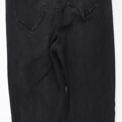 Denim & Co. Womens Grey Cotton Skinny Jeans Size 14 L26 in Regular Button