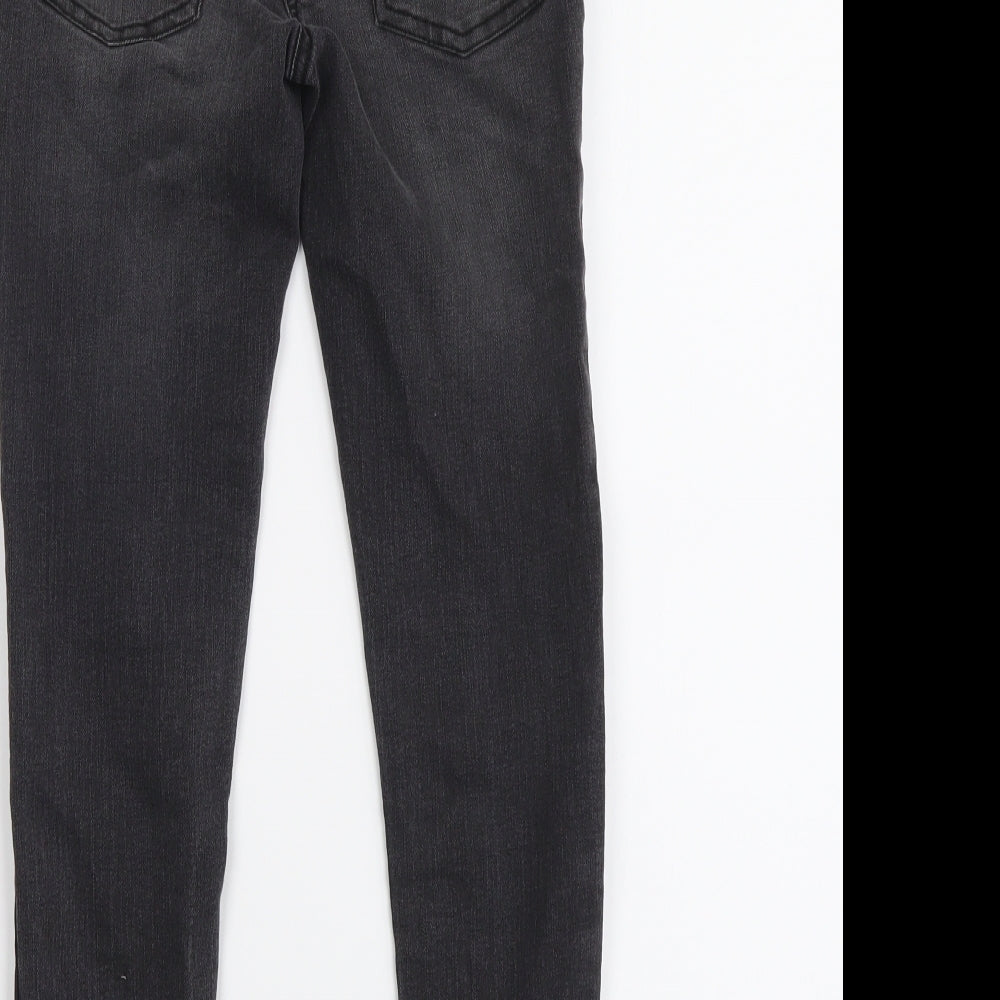 Candy Couture Girls Grey Cotton Skinny Jeans Size 9 Months Regular Button