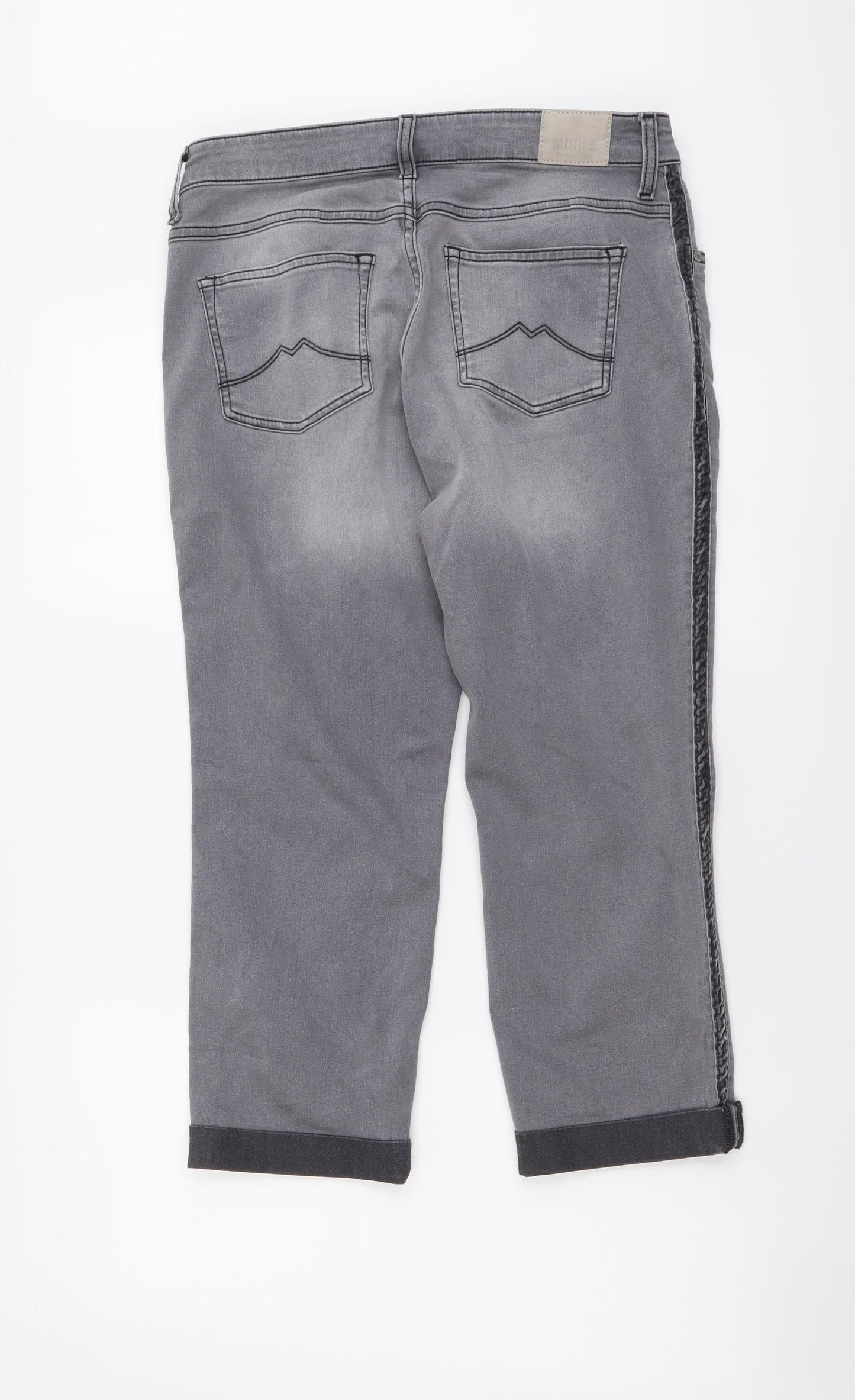 Rebecca Womens Grey Cotton Cropped Jeans Size 30 in L23 in Regular Button