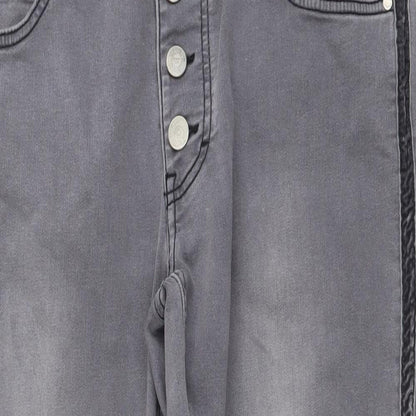 Rebecca Womens Grey Cotton Cropped Jeans Size 30 in L23 in Regular Button