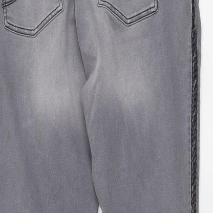 Rebecca Womens Grey Cotton Cropped Jeans Size 30 in L23 in Regular Button
