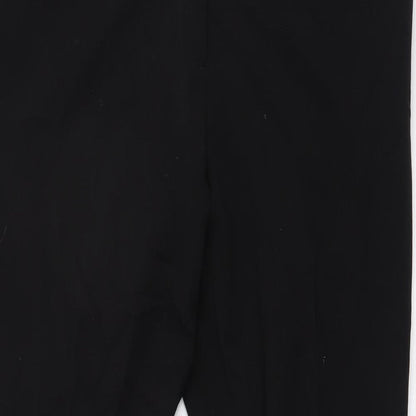 TU Womens Black Polyester Trousers Size 12 L29 in Regular Button