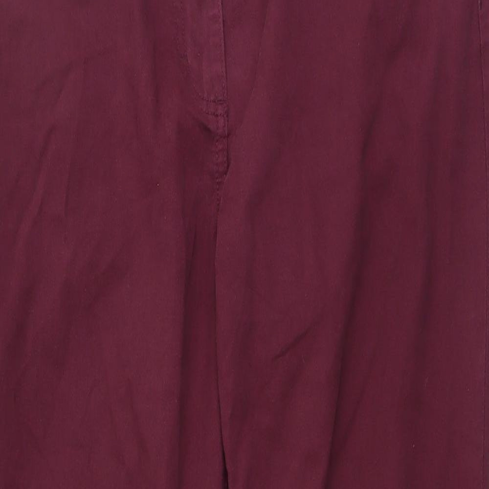 Damart Womens Purple Cotton Straight Jeans Size 12 L26 in Regular Button