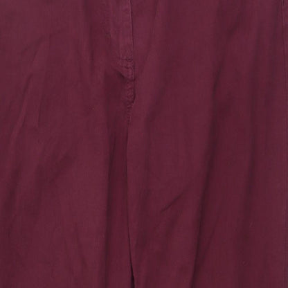 Damart Womens Purple Cotton Straight Jeans Size 12 L26 in Regular Button