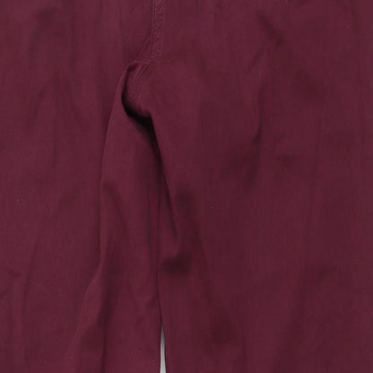 Damart Womens Purple Cotton Straight Jeans Size 12 L26 in Regular Button