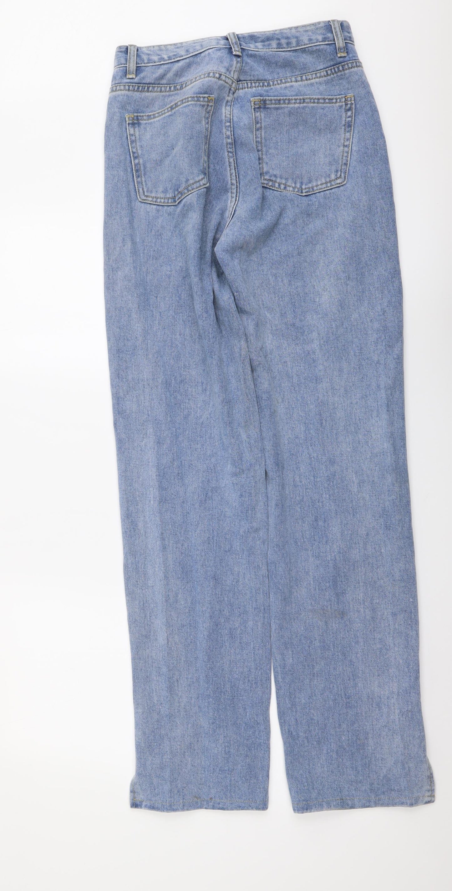 Womens UK Size 8 Momokrom Regular Fit Mom Blue Jeans
