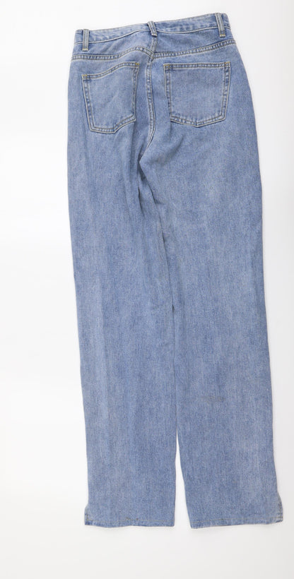 Womens UK Size 8 Momokrom Regular Fit Mom Blue Jeans