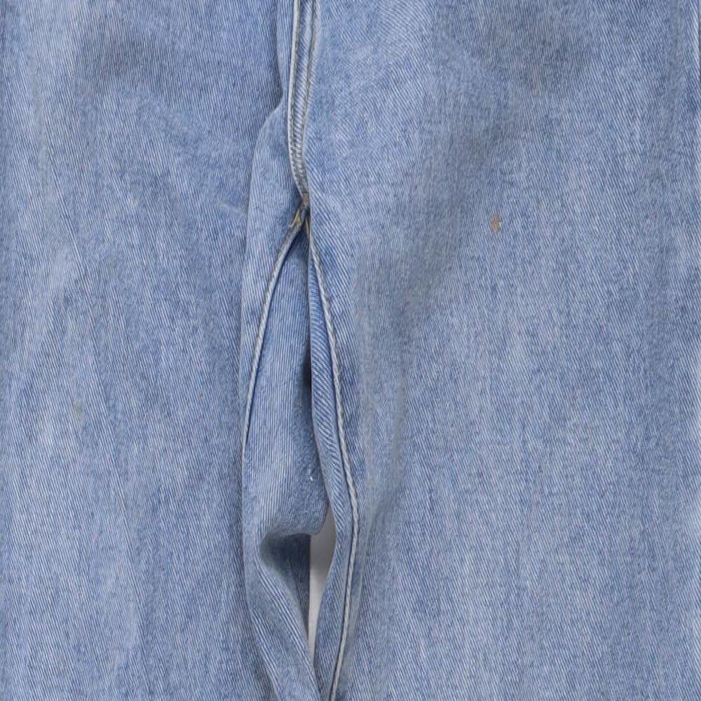 Womens UK Size 8 Momokrom Regular Fit Mom Blue Jeans