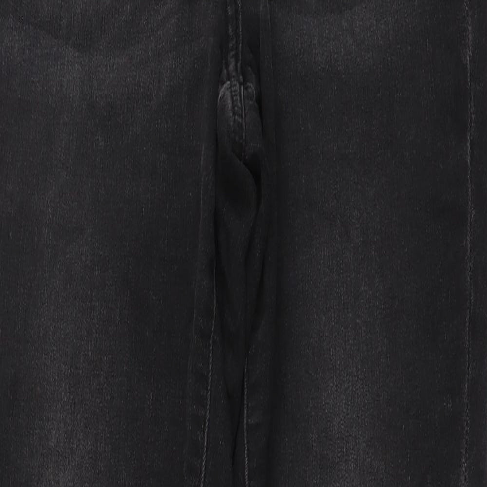 NEXT Womens Grey Cotton Skinny Jeans Size 8 L31 in Regular Button