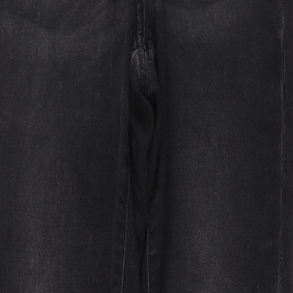 NEXT Womens Grey Cotton Skinny Jeans Size 8 L31 in Regular Button