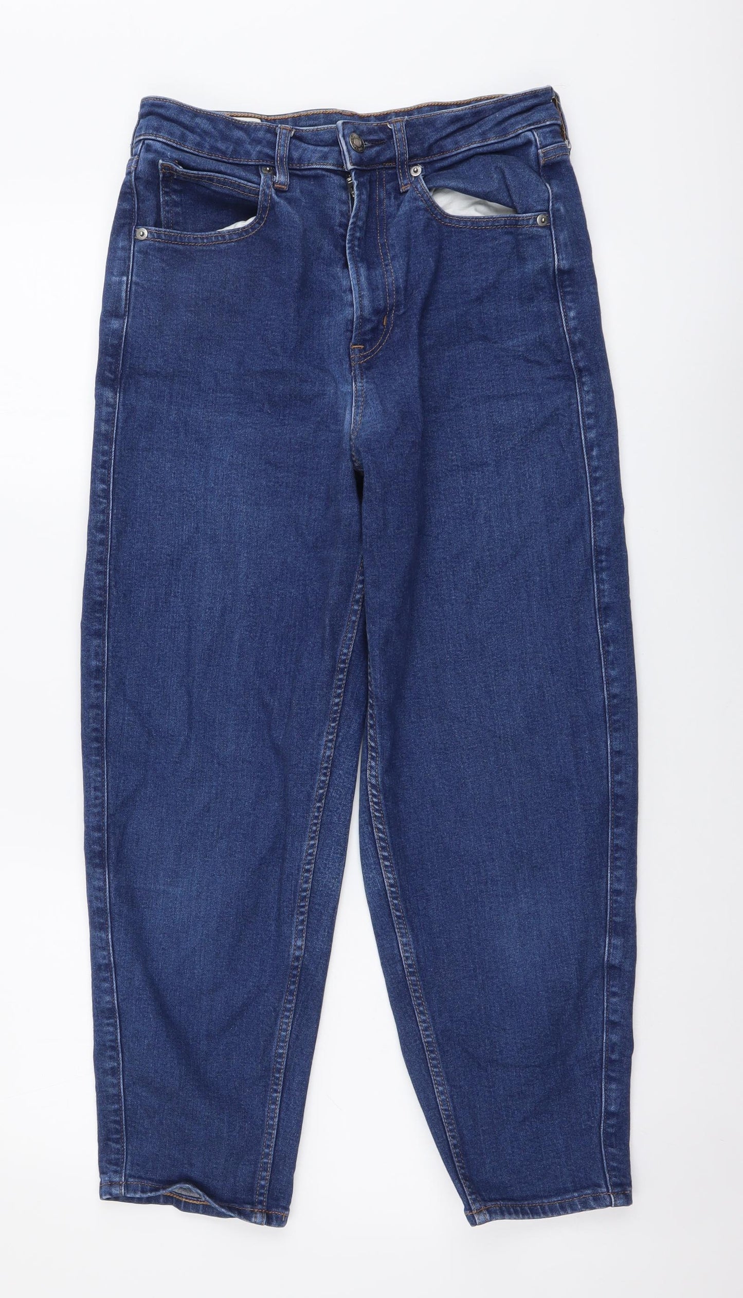 Gap Womens Blue Cotton Mom Jeans Size 28 in L25 in Regular Button