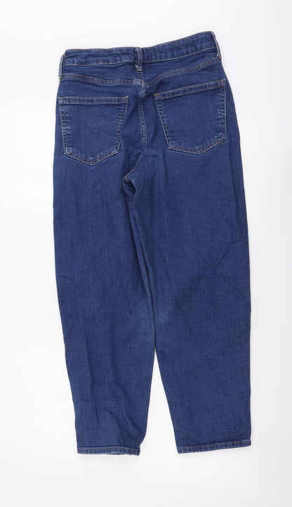 Gap Womens Blue Cotton Mom Jeans Size 28 in L25 in Regular Button