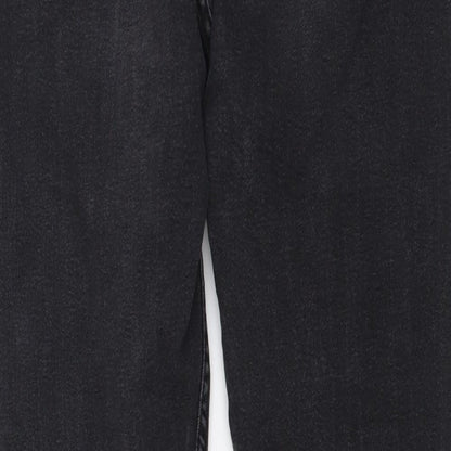 Bershka Womens Grey Cotton Skinny Jeans Size L L28 in Regular Button