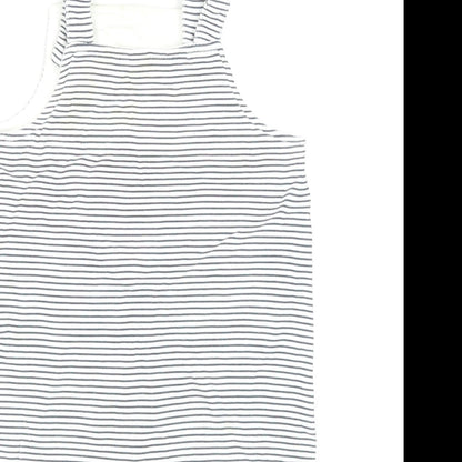 Nutmeg Baby Black Striped Cotton Dungaree One-Piece Size 6-9 Months Snap - Winnie The Pooh