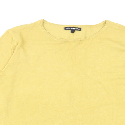 Womens UK Size L Paramour Yellow Pullover Jumper